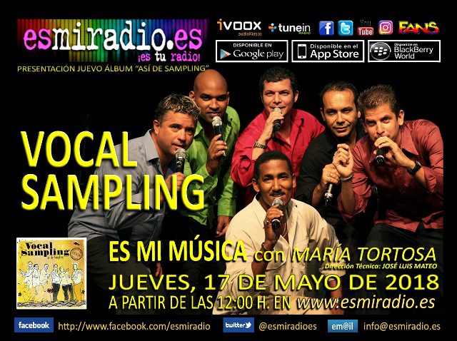 Vocal Sampling el Jueves, 17 de Mayo de 2018 en esmiradio.es