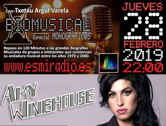Biomusical Amy Winehouse 28/02/19 esmiradio.es