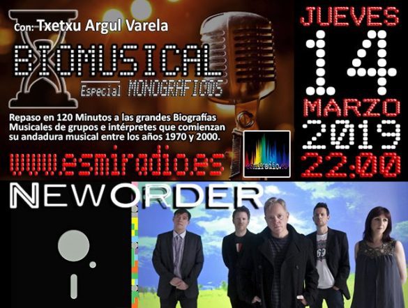 Biomusical New Order el Jueves, 14 de Marzo de 2019